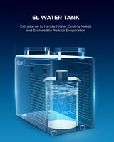 OMTech 6L Dual Industrial Water Chiller 0.9hp 3.2gpm 2 Inlets & Outlets Powerful Water Cooling System CW-5202 Water Cooler to Chill Two 60W 70W 80W OMTech