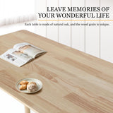 Ironalita Solid Wood Dining Table Small Rectangle Kitchen Table for Small Spaces, 47" Mid Century Modern Natural Wooden Dinning Tables, Solid Wood Ironalita