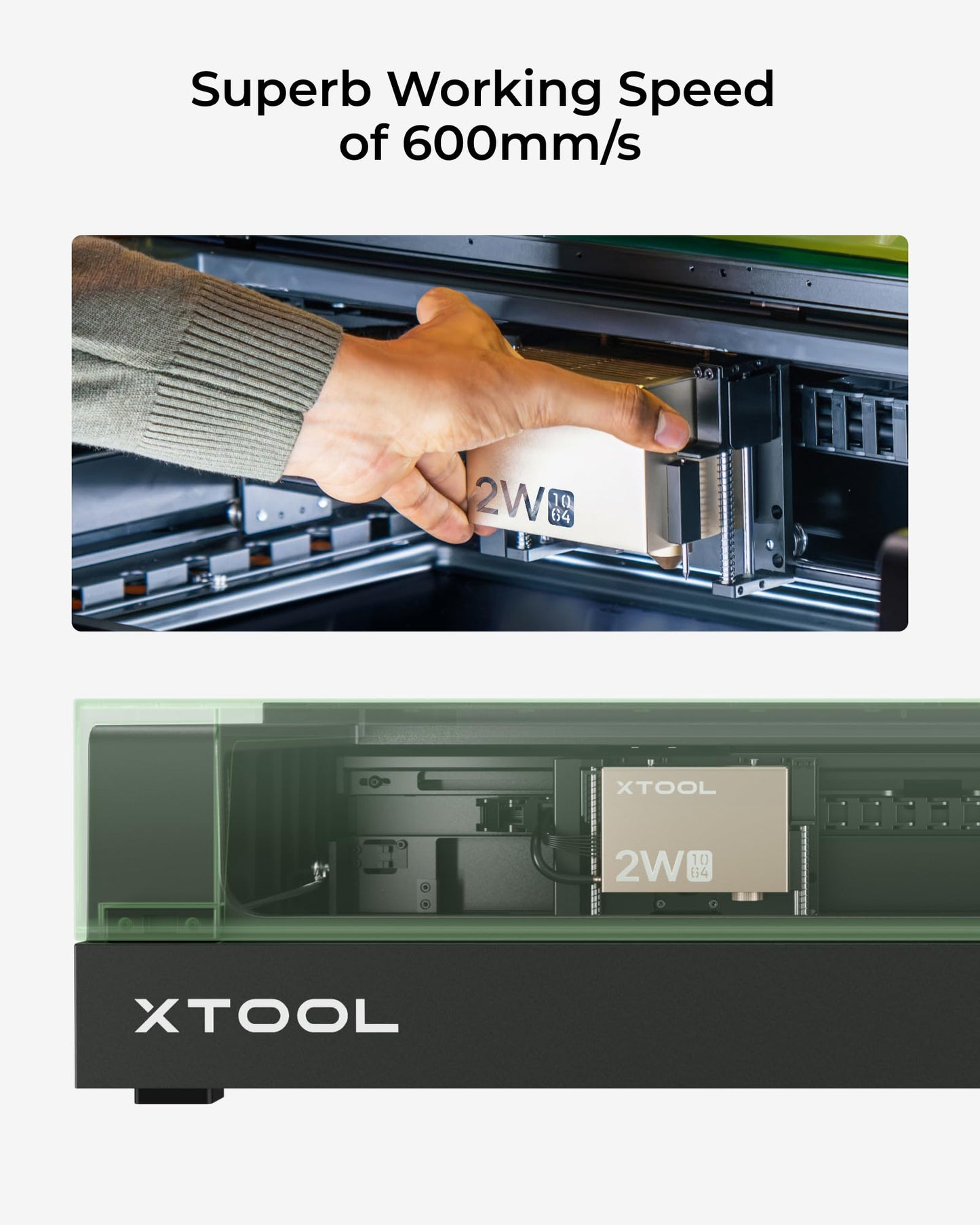 xTool 1064nm Infrared Laser Module for xTool S1 Laser Engraver - High Precision Engraving on Metal, Plastic, Acrylic Materials, Ideal for Jewelry - WoodArtSupply