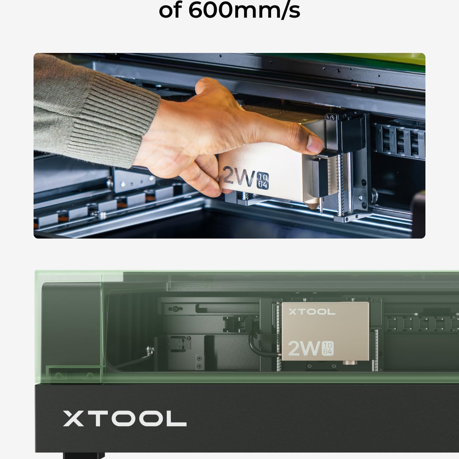 xTool S1 20W Enclosed Diode Laser Engraver and Cutter Includes Smart Air Assist, Honeycomb, 1064nm Infrared Laser Module for Woodworking, Jewelry xTool