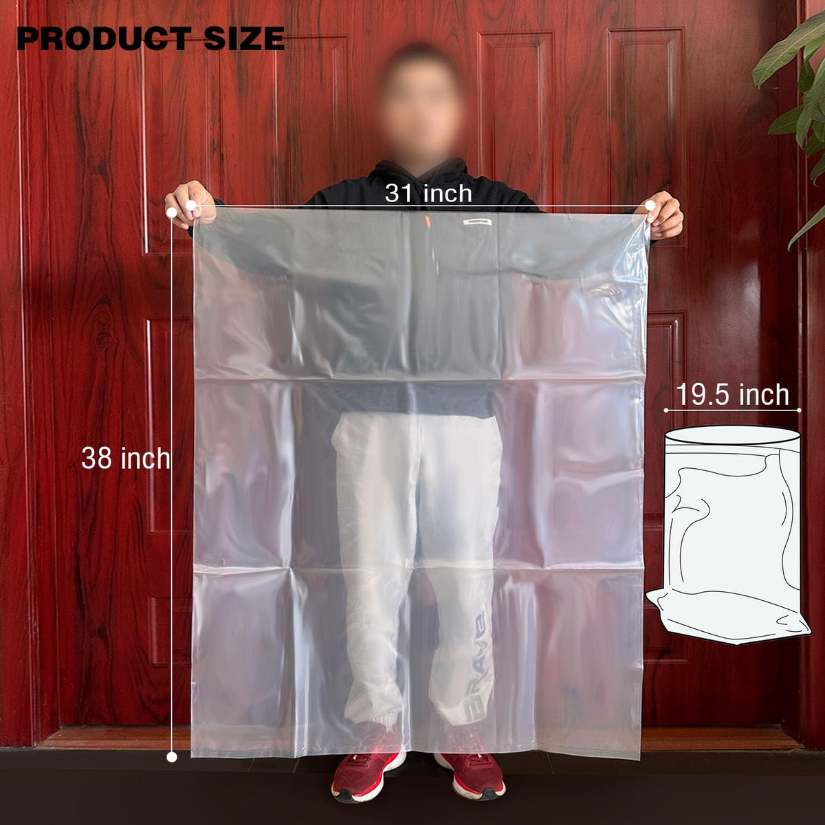 Dust collector bags （6pcs 6.5mil 19.5” diameter (31” wide) x 38” length） for Harbor Freight Central Machinery 70 gallon dust collector KIKINIKO