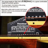 Vencetmat Guitar String Action Gauge, String Height Ruler, Guitar Fret Rocker, Fret Leveling Guide, Buzzing Fret Catcher, 1mm Thickness, Laser VENCETMAT