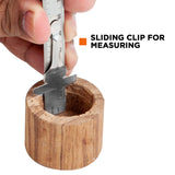 Groz 6-inch Pocket Ruler | Stainless Steel | Imperial & Metric Graduations (01337) Groz