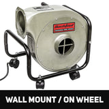 BUCKTOOL 1HP 6.5AMP Wall-mount Dust Collector with Remote Control and 2-micron Dust Filter Bag 550CFM Air Flow DC30A-1 Bucktool