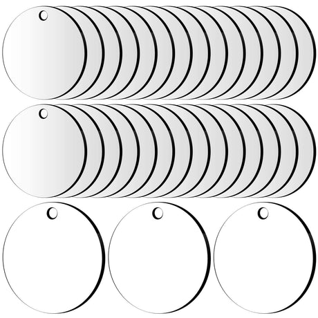 Sublimation Ornament Blanks, Cridoz 28Pcs Round Sublimation Blanks Pendants Bulk for Christmas Day and Halloween Day Ornaments Supplies, DIY cridoz