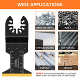 JTWEB 20PCS Titanium Oscillating Saw Blades Metal Cutting, Multitool Blades 3 Types Multi Tool Blades Kits Wood and Metal Nail Plastic Oscillating JTWEB