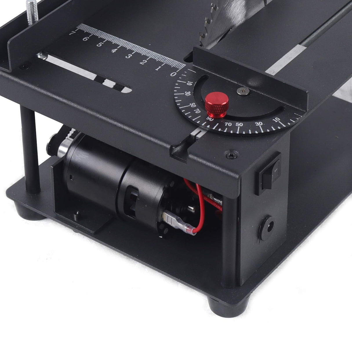 LINISHOP Electric Mini Table Saw 0-90° Angle Multifunctional Woodworking Precision Sliding Table Saw Household Bench Saw Cutting Machine DIY 110-240V LINISHOP