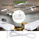 hykolity 4 Pack 4FT LED Shop Light, Linkable Utility Shop Lights, 42W, 5000K Daylight White Shop Light for Garages, Workshops,Hanging or FlushMount, hykolity