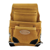 Style n Craft 10-Pocket Carpenter’s Nail & Tool Pouch, Heavy-Duty Leather Tool Pouch, Perfect and Durable Full-Grain Leather Pouch, Yellow with Black Style N Craft