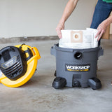 WORKSHOP Wet/Dry Vacs Vacuum WS1200VA Heavy Duty General Purpose Wet/Dry Vacuum Cleaner, 12-Gallon Shop Vacuum Cleaner, 5.0 Peak HP Wet And Dry Workshop