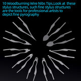 FIRElood Wood Burning Kit,Wood Burning Tool,Burning Tool Wood Burning High impedance Nickel-Chromium Wire Pen tip Wood Burning Tool Pen tip can FIRElood