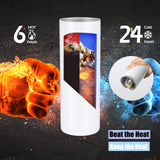 YOUKE OLA 10 Pack Sublimation Tumblers Bulk Straight Skinny Tumbler Blanks 20oz for Heat Transfer, Individual Gift Boxed, Double Wall Insulated YOUKE OLA