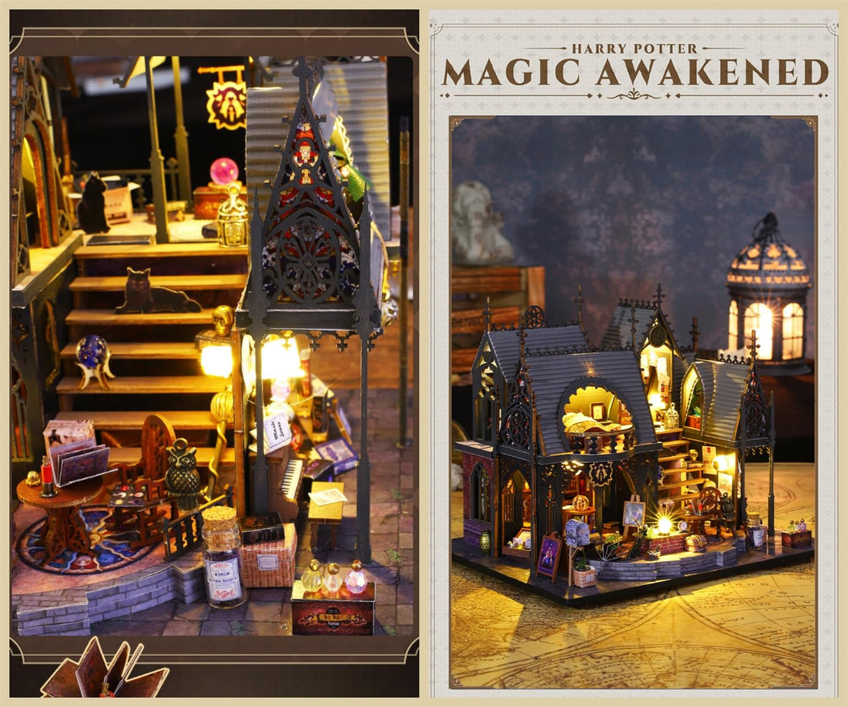 Flever Dollhouse Miniature DIY House Kit Creative Room with Furniture for Romantic Artwork Gift (Luna Magic House) Flever