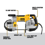 DEWALT Portable Band Saw, Deep Cut, 10 Amp, 5-Inch (DWM120) DEWALT