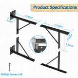 TFMUZERT Heavy Duty Fence Gate Kit Gate Hardware Iron No-Sag 2x4s Adjustable for Wooden Fence Gate Windows Shed Doors TFMUZERT