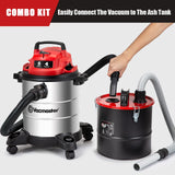 Vacmaster VOC508S 1102 5 Gallon Stainless Steel Wet Dry Shop Vacuum and 3 Gallon Ash Tank Combo Vacmaster