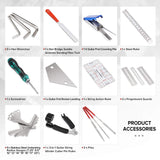MIFOGE 25Pcs Guitar Repairing Tools Kit Setup Kit with Carry Bag for Acoustic Electric guitar Ukulele Bass Banjo Maintenance Tool with Ruler Gauge MIFOGE