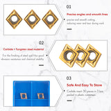 14 Pieces Lathe Boring Bar Set 4 Pieces 95 Degree S07K/ S08K/ S10K/ S12M-SCLCR06 Lathe Boring Internal Turning Bar Holder with 10 Pieces CCMT0602 Honoson