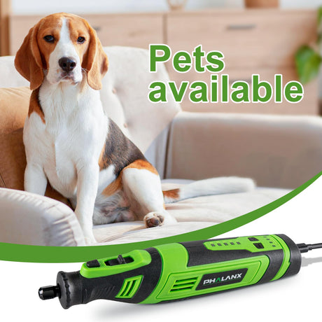 PHALANX 8V Cordless Rotary Tool Kit, 2.0 Ah Battery Rechargeable Rotary Tool with 73pcs Accessories, 5-Speed LED Light, Idea for Sanding, Carving, PHALANX