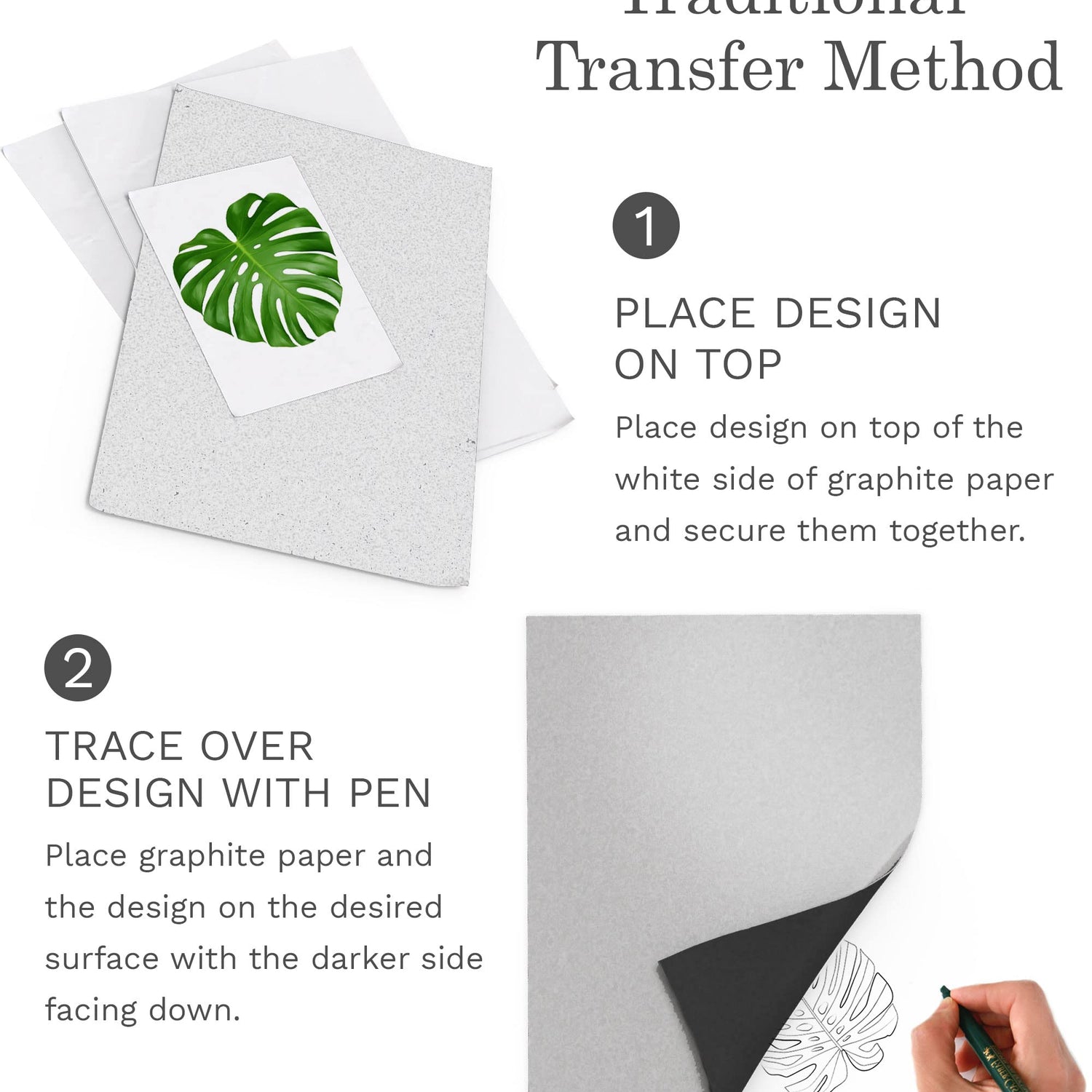 MyArtscape Graphite Transfer Paper Bundle - Wax Free - Erasable - Smudge-Free - Ideal for Drawing, Tracing and Watercolor Transfer - Premium Arts and MyArtscape