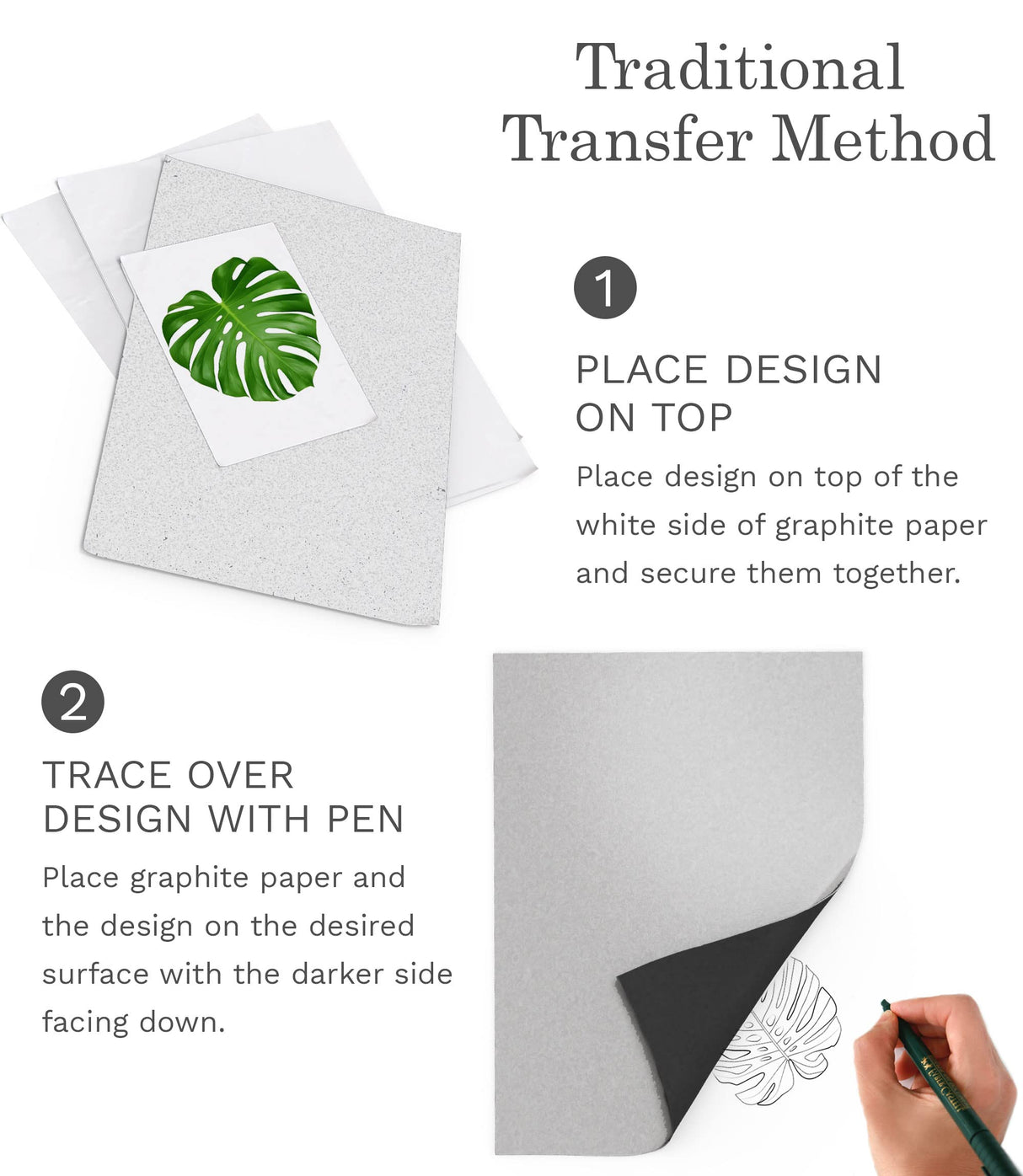 MyArtscape Graphite Transfer Paper Bundle - Wax Free - Erasable - Smudge-Free - Ideal for Drawing, Tracing and Watercolor Transfer - Premium Arts and MyArtscape