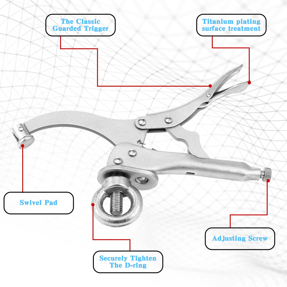 2 Pieces Drill Press Locking Clamp Fix Clamp Drill Press Vise Bench Clamp Woodworking Vise Welding Clamp Drill Press Accessories Press Tool for Peryiter