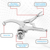 2 Pieces Drill Press Locking Clamp Fix Clamp Drill Press Vise Bench Clamp Woodworking Vise Welding Clamp Drill Press Accessories Press Tool for Peryiter