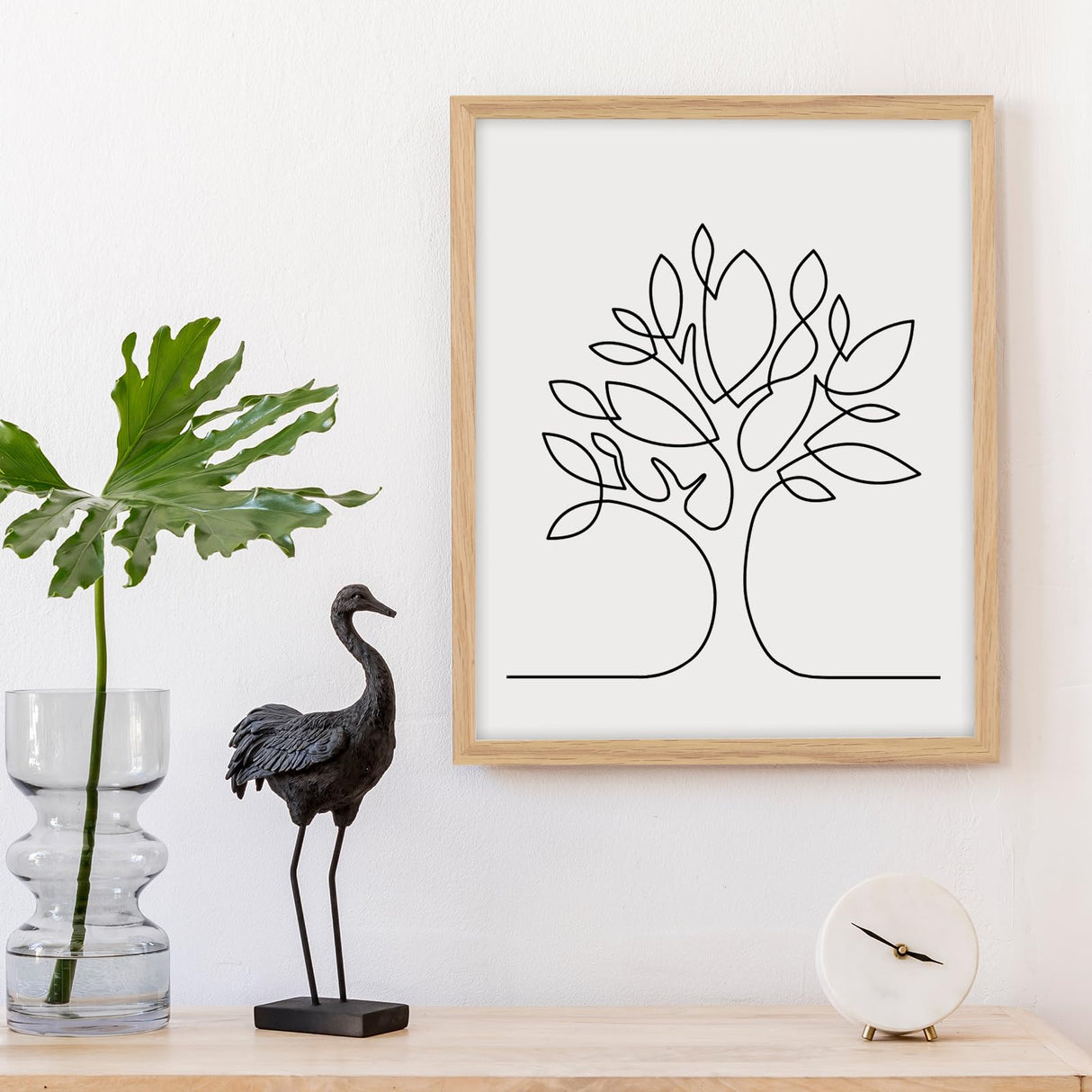 puthiac 11x14 Oak Wood Picture Frame - Minimalist 11x14 Poster Frame, 11"x14" Frame Wood, Natural Solid Wooden Picture Frames for Wall Art Photo and puthiac