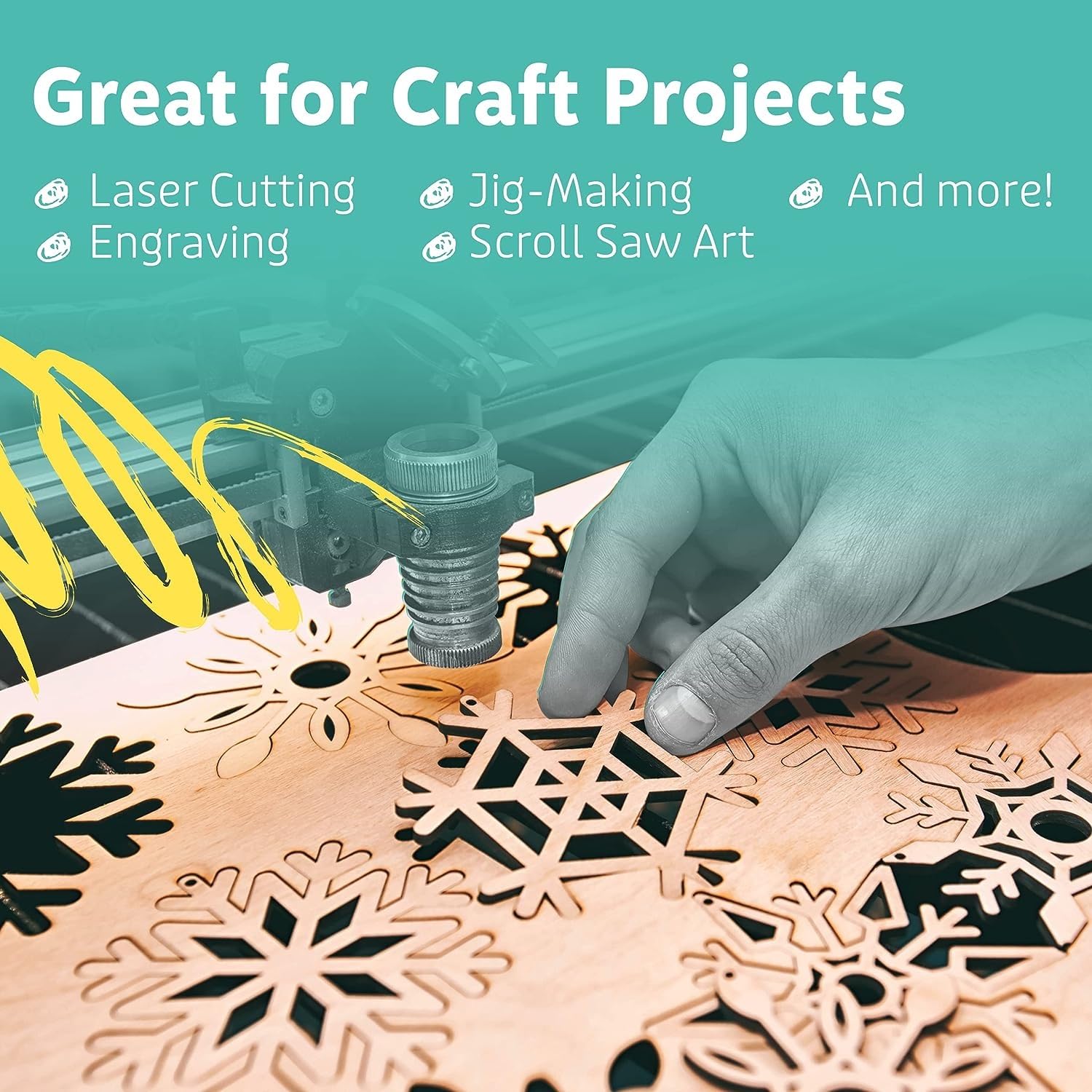 Baltic Birch Plywood - 1/8 Inch Thickness - 12" x 12" Square Wood Sheets for Laser Cutting, CNC Cutting and Crafts - Pack of 20 TX liteart