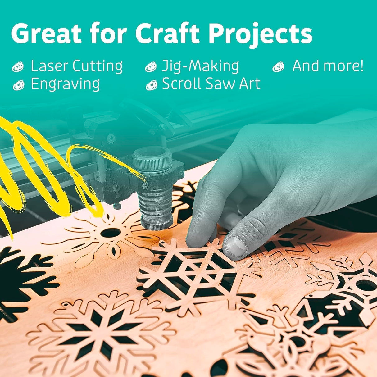 Baltic Birch Plywood - 1/8 Inch Thickness - 12" x 12" Square Wood Sheets for Laser Cutting, CNC Cutting and Crafts - Pack of 20 TX liteart