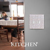 Shiny Rhinestones Wall Plate Cover Switch Cover Outlet Covers Wall Plate Cover Switch Cover Decorative Bling Switch Cover (Silver,2-Gang Toggle) Yookeer