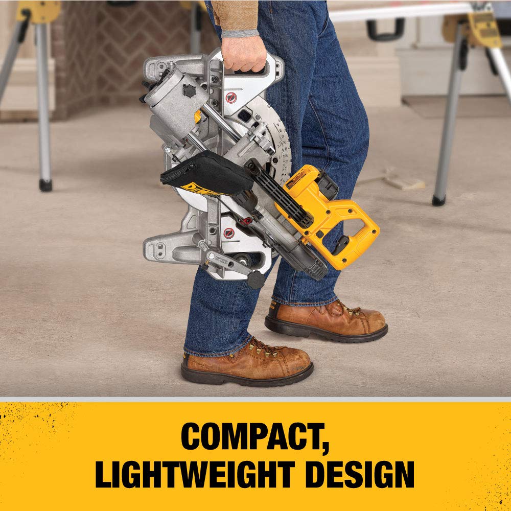 DEWALT 20V MAX* 7-1/4-Inch Miter Saw, Cordless (DCS361M1) - WoodArtSupply