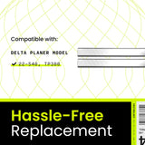 Smithology 12-Inch Planer Blades - for Delta Planer 22-540, 22-547, TP300, Double Edged Planer Knives, Made of High-Carbon Steel, Set of 2 Wood Smithology