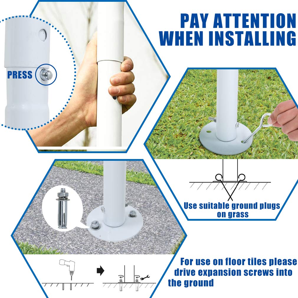 FDW Carport Car Port Party Tent Car Tent 10x20 Canopy Tent Metal Carport Kits Outdoor Garden Gazebo, Not Good for Strong Wind Condition FDW