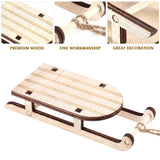 The Office Ornaments 5 Pcs Christmas Sled Ornaments Unfinished Wood Miniature Sleigh for Xmas Tree Hanging Decoration Christmas Sled Decor SEWACC