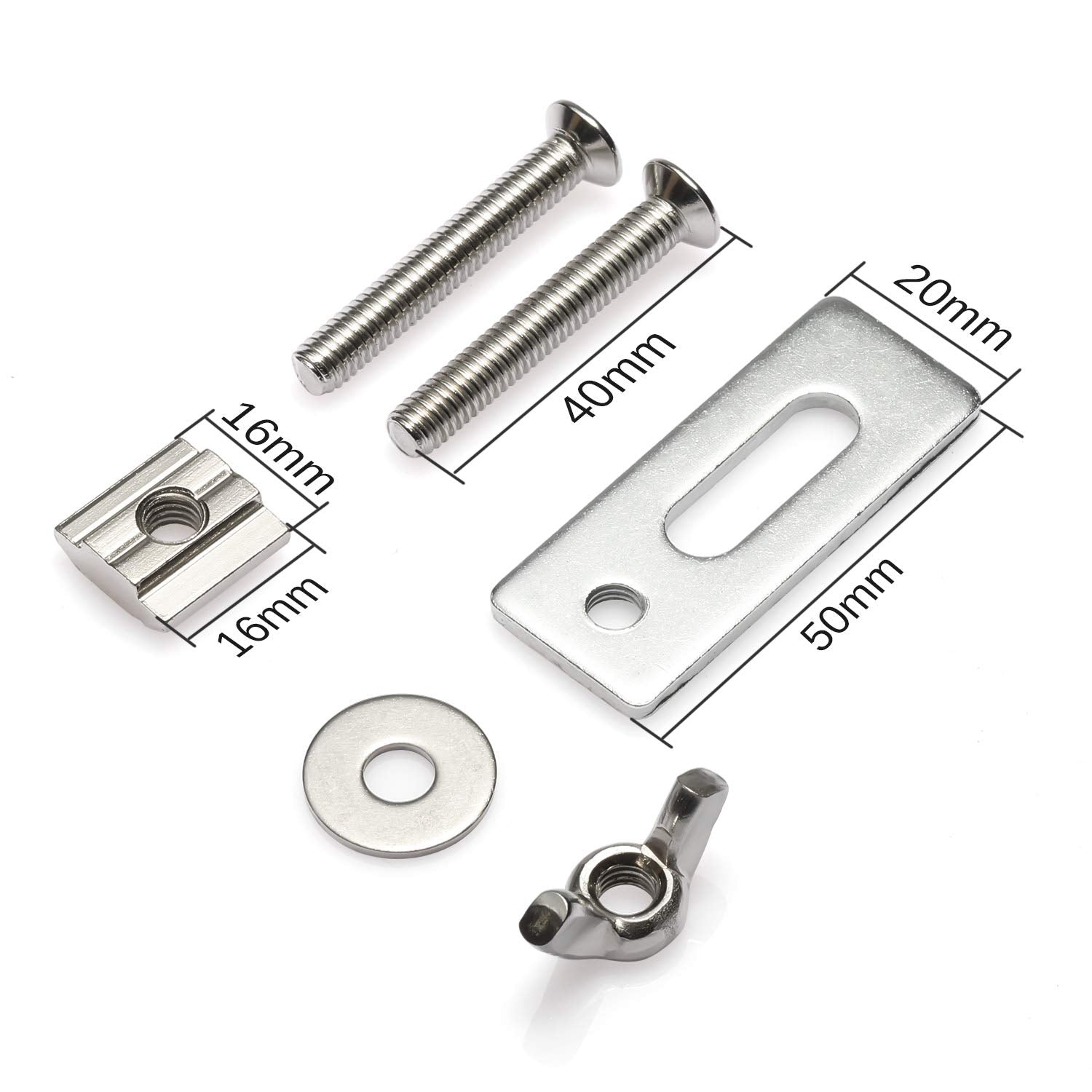 Genmitsu 4PCS T-track Mini Hold Down Clamp Kit, Compatible with 3018-PRO/3018-MX3/3018-PROVer CNC Router Machine - WoodArtSupply