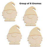Pack of 8 Unfinished Wood Layered Gnome Cutouts by Factory Direct Craft - Wooden Tomte Gnome Shapes for Christmas DIY Craft Projects and Holiday Factory Direct Craft