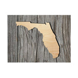 Florida State Wood Craft Unfinished Wooden Cutout Art DIY Wood Sign Inspirational Wall Plaque Farmhouse Woodshop Garage Wall Decor for Home Kitchen Arupkeer