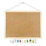 GDMINLO Cork Board Bulletin Board, 15.7"X 12" pin Boards for Walls, Oak Wood Finish Frame, Wall Mounted Cork Board for Office Home and School(Pins, GDMINLO