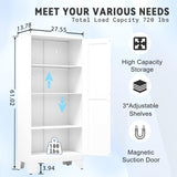GAIOUS 61.02" Pantry Cabinet, Kitchen Pantry Storage Cabinets with Adjustable Shelves and Feet, White Pantry Storage Cabinet for Kitchen, Dining GAIOUS
