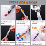 Watercolor Paint Set, 48 Color Watercolor with 10 PCS Nylon Brushes,6 PCS Refillable Water Brush Pen, 10 Page Pad(A4) and 2 PCS Art Sponges for AROIC