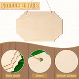 30 Pcs Unfinished Wood Sign Blank Wood Blanks for Crafts Wooden Plaque for Crafts Wood Hanging Sign Blank Rectangle Wooden Sign Wooden Slices Banners Kigley