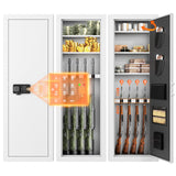 INTERGREAT 53" Wall Gun Safe Between Studs, Rifle Gun Safe, Assembled Rifle Safe with 3 Removable Shelf, Large Gun Safe for Home Rifle and Pistols INTERGREAT