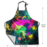 Mount Hour Colorful Paint Splatter Women Apron, for Gift Cooking Paint Mount Hour