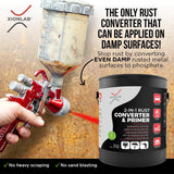 Xion Lab 2-in-1 Rust Converter & Metal Primer - Concentrate Covers Up to 4X More - Industrial Grade Water Based - UV Resistant Rust Reformer & Xion Lab