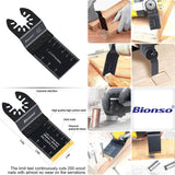 Bionso 28PCS Oscillating Saw Blades, Professional Universal Titanium Multitool Blades for Wood Plastics Metal, Quick Release Multi Tool Blades Kits Bionso