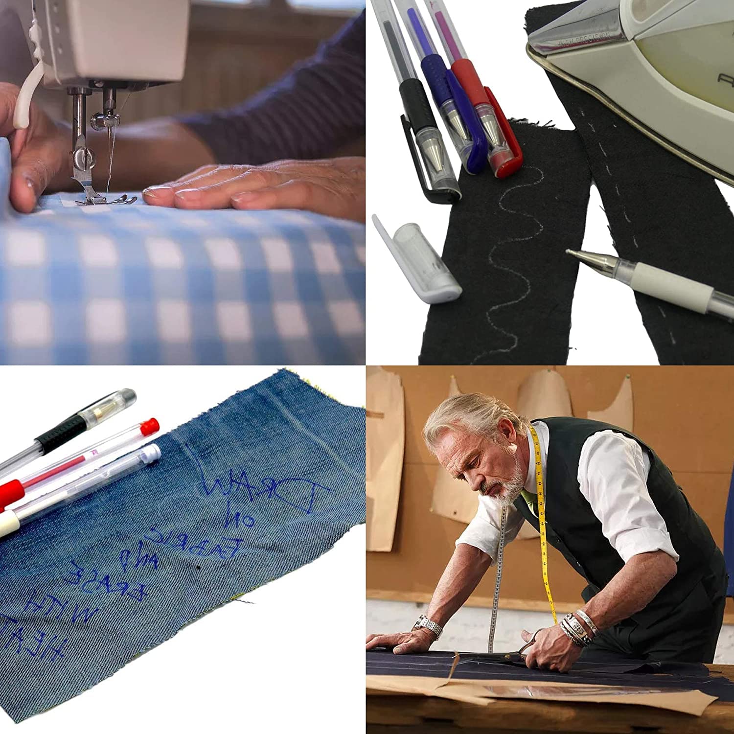 JANYUN 8 Pieces Heat Erasable Pens for Fabric with 52 Refills Fabric Marking Pens Fabric Markers for Quilting Sewing DIY Dressmaking Fabrics Tailors JANYUN