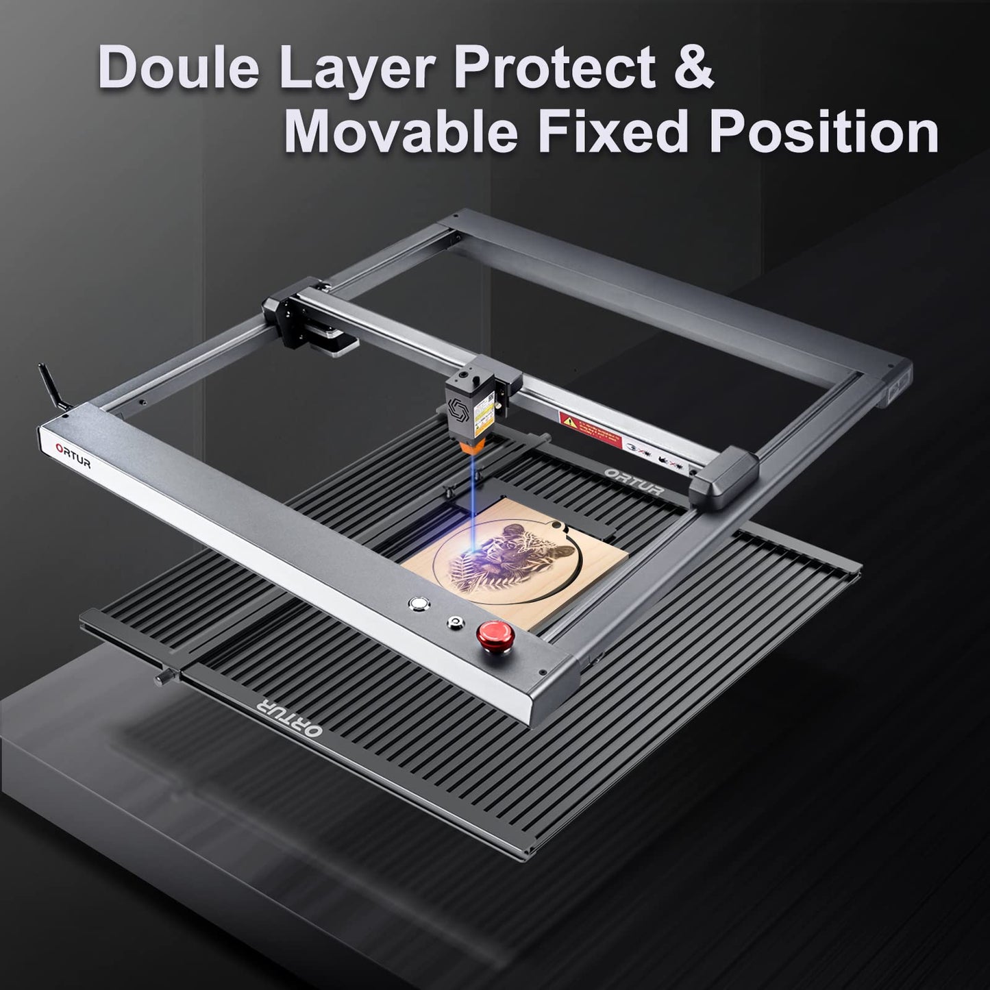 Ortur Laser Engraving Platform, DIY Design Aluminum Working Panel 15.75x17.64x0.47 inch High Strength Steel for Fast Heat Dissipation and - WoodArtSupply