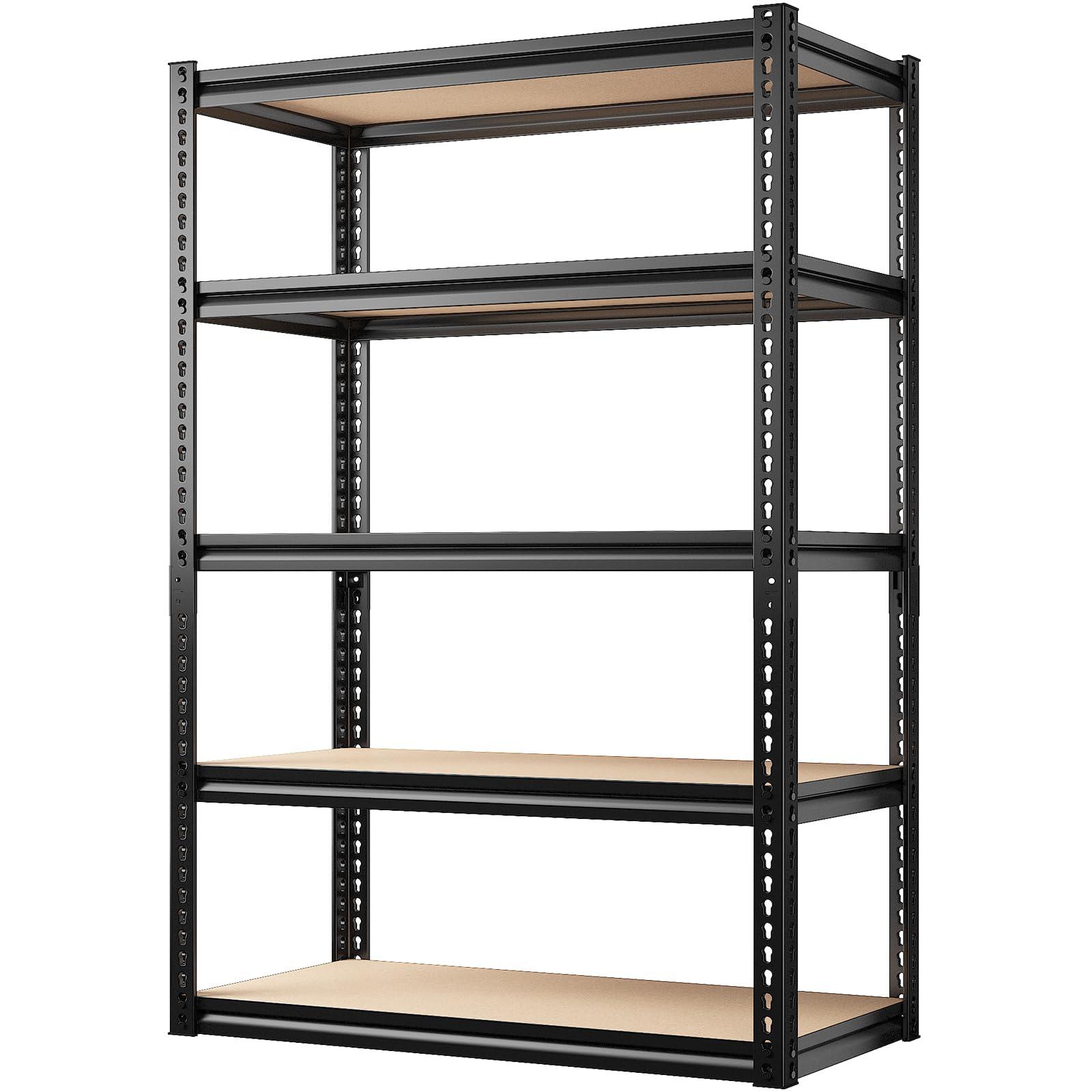 REIBII 72" H Garage Shelving Heavy Duty Storage Shelves 2000LBS Adjustable 5 Tier Metal Storage Shelving for Garage Storage Shelving Unit for - WoodArtSupply