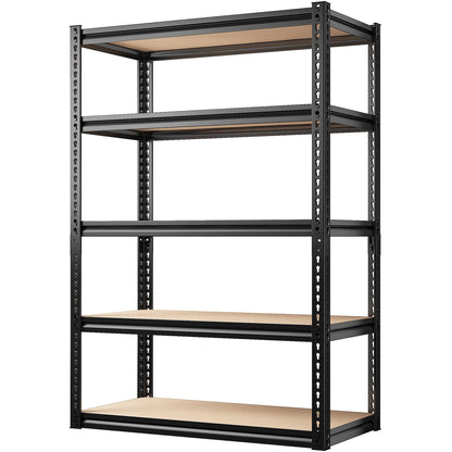 REIBII 72" H Garage Shelving Heavy Duty Storage Shelves 2000LBS Adjustable 5 Tier Metal Storage Shelving for Garage Storage Shelving Unit for - WoodArtSupply